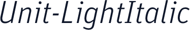 Unit-LightItalic