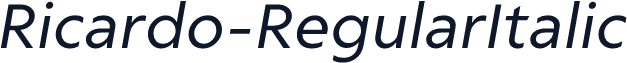 Ricardo-RegularItalic