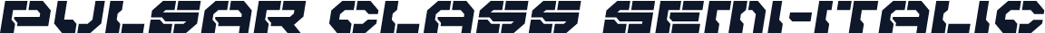 Pulsar Class Semi-Italic