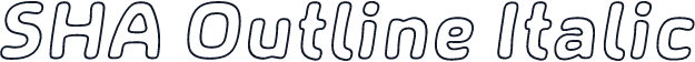 SHA Outline Italic