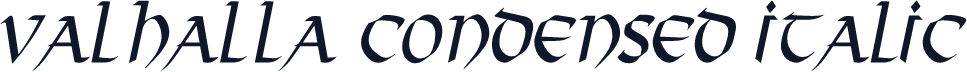 Valhalla Condensed Italic