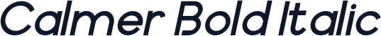 Calmer Bold Italic