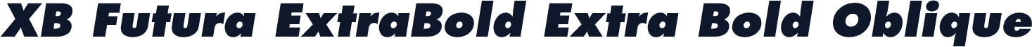 XB Futura ExtraBold Extra Bold Oblique