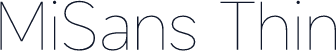 MiSans Thin