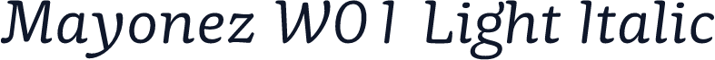 Mayonez W01 Light Italic