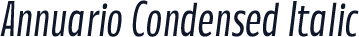 Annuario Condensed Italic