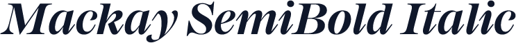 Mackay SemiBold Italic