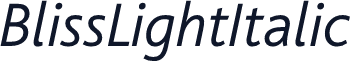 BlissLightItalic