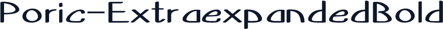 Poric-ExtraexpandedBold