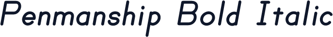Penmanship Bold Italic