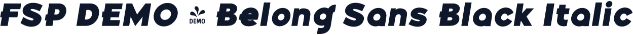 FSP DEMO - Belong Sans Black Italic