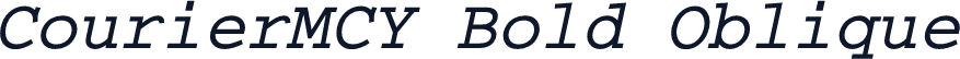 CourierMCY Bold Oblique