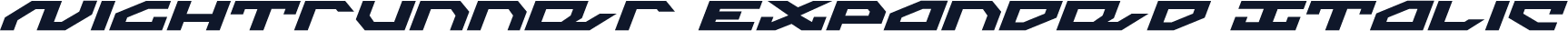 Nightrunner Expanded Italic