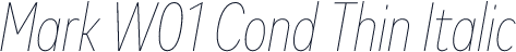Mark W01 Cond Thin Italic