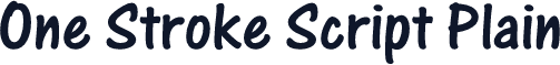 One Stroke Script Plain