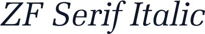 ZF Serif Italic