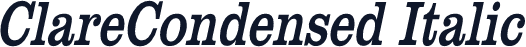 ClareCondensed Italic