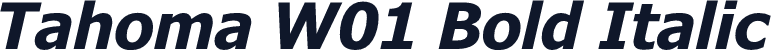 Tahoma W01 Bold Italic