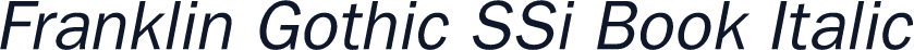 Franklin Gothic SSi Book Italic