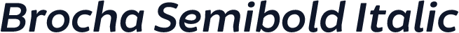 Brocha Semibold Italic