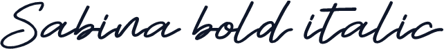 Sabina bold italic