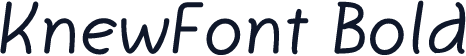 KnewFont Bold