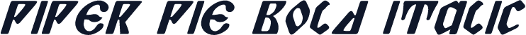 Piper Pie Bold Italic