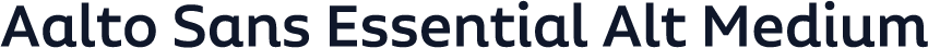 Aalto Sans Essential Alt Medium