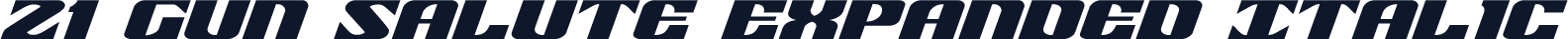 21 Gun Salute Expanded Italic
