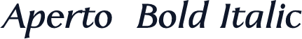 Aperto  Bold Italic