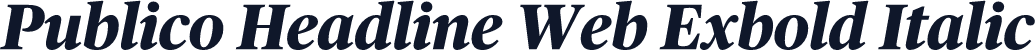 Publico Headline Web Exbold Italic