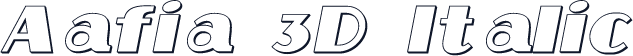 Aafia 3D Italic