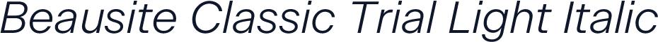Beausite Classic Trial Light Italic