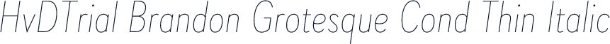 HvDTrial Brandon Grotesque Cond Thin Italic