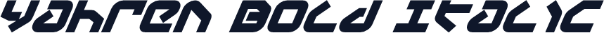 Yahren Bold Italic