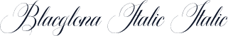 Blacglona Italic Italic