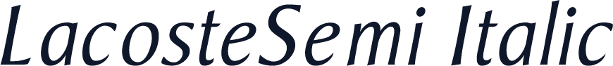 LacosteSemi Italic