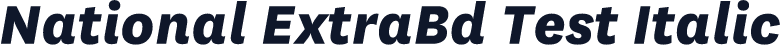 National ExtraBd Test Italic