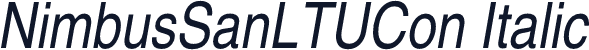 NimbusSanLTUCon Italic