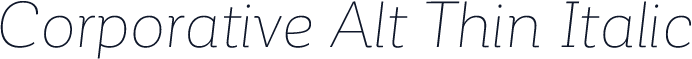 Corporative Alt Thin Italic