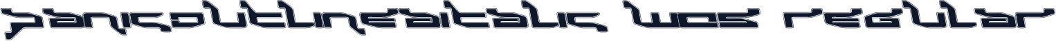 PanicOutlineAItalic W05 Regular