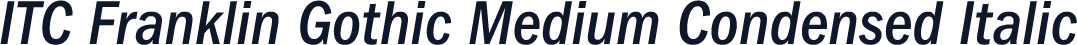 ITC Franklin Gothic Medium Condensed Italic