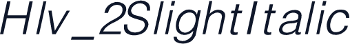 Hlv_2SlightItalic