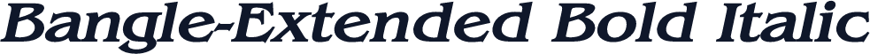 Bangle-Extended Bold Italic