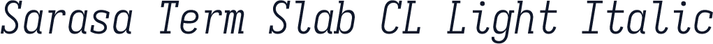 Sarasa Term Slab CL Light Italic