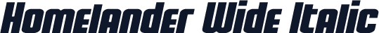 Homelander Wide Italic