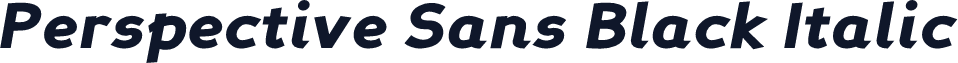 Perspective Sans Black Italic