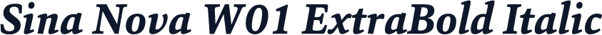 Sina Nova W01 ExtraBold Italic