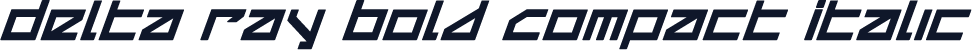 Delta Ray Bold Compact Italic