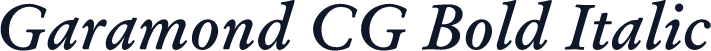 Garamond CG Bold Italic